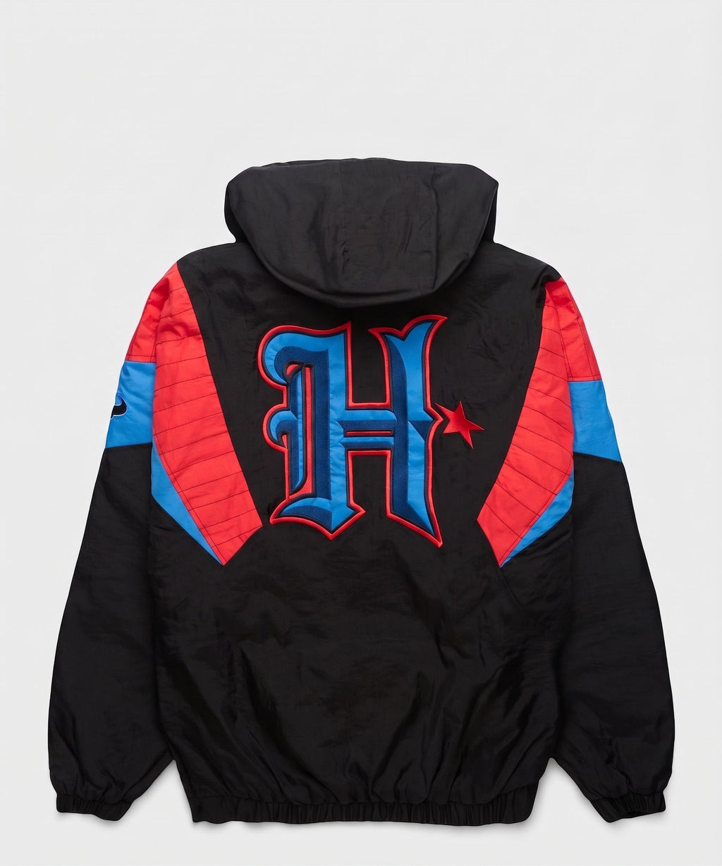 Texans Inspired Blackout Hooded Pullover Jacket