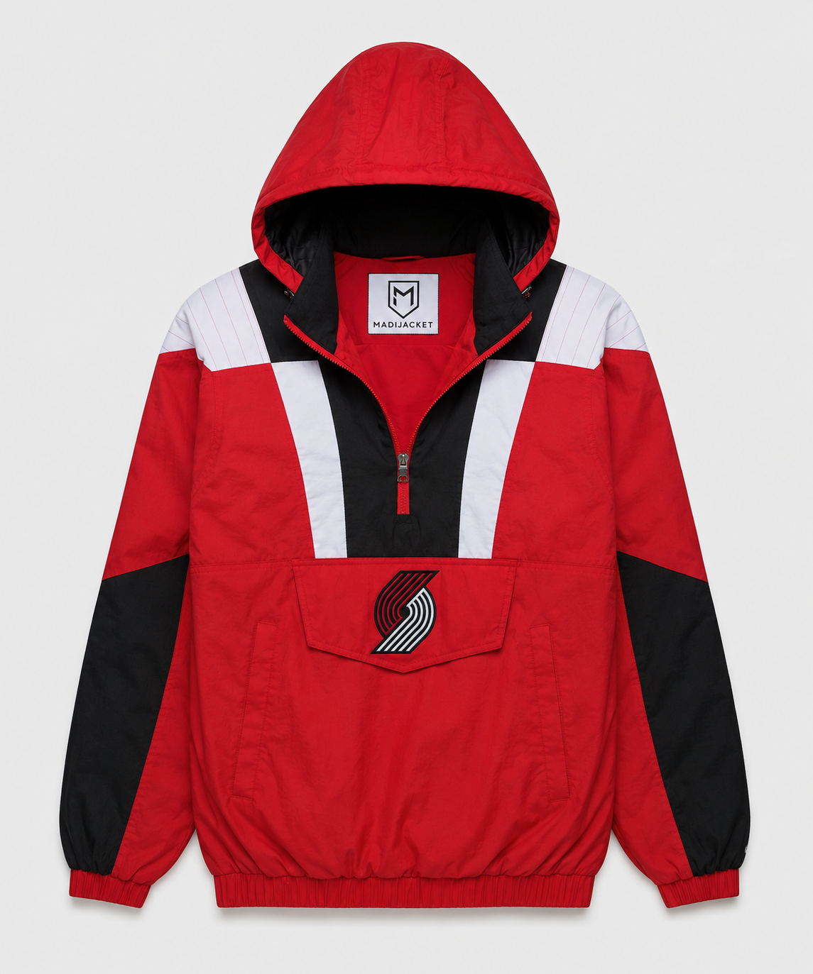 Trail Blazers Inspired Hooded Pullover Jacket