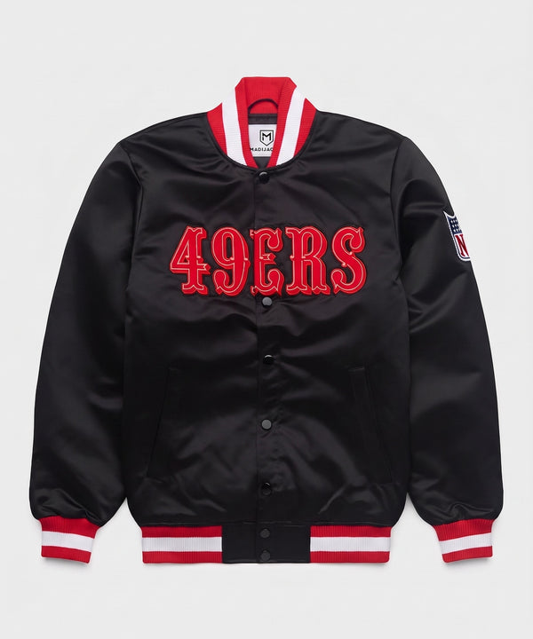 49ers Blackout Heavyweight  Satin Fan Jacket