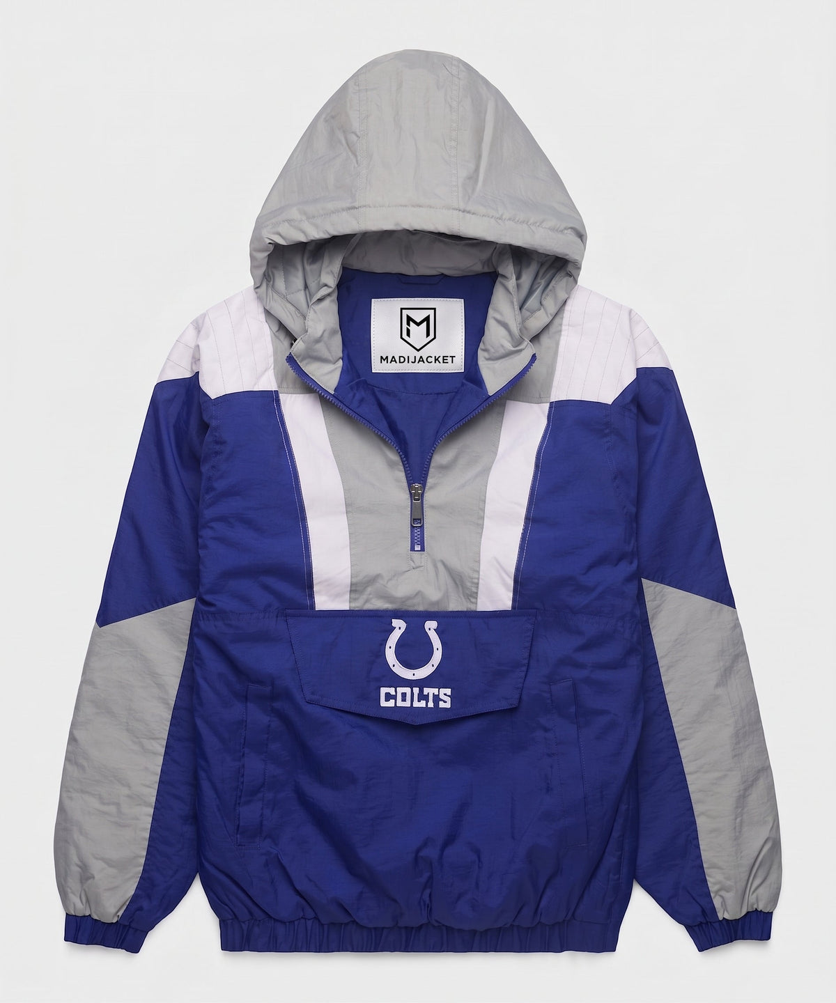 Colts Inspired Hooded Pullover Jacket
