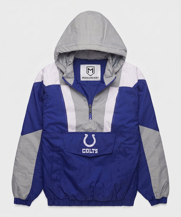 Colts Inspired Hooded Pullover Jacket