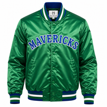 Dallas Mavericks Heavyweight Satin Fan Jacket with classic basketball-inspired styling