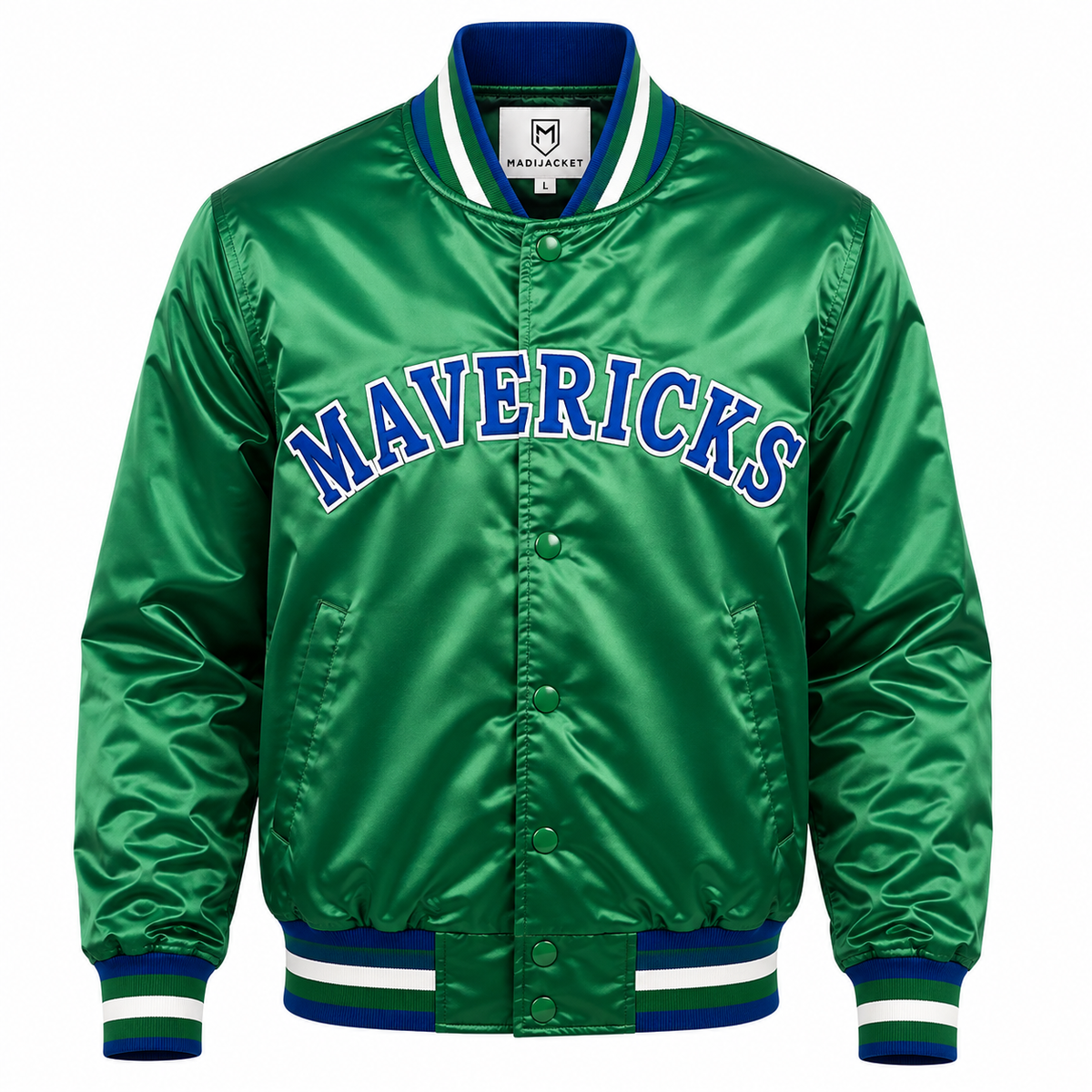 Dallas Mavericks Heavyweight Satin Fan Jacket with classic basketball-inspired styling