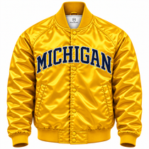 Michigan Wolverines Heavyweight Satin Jacket