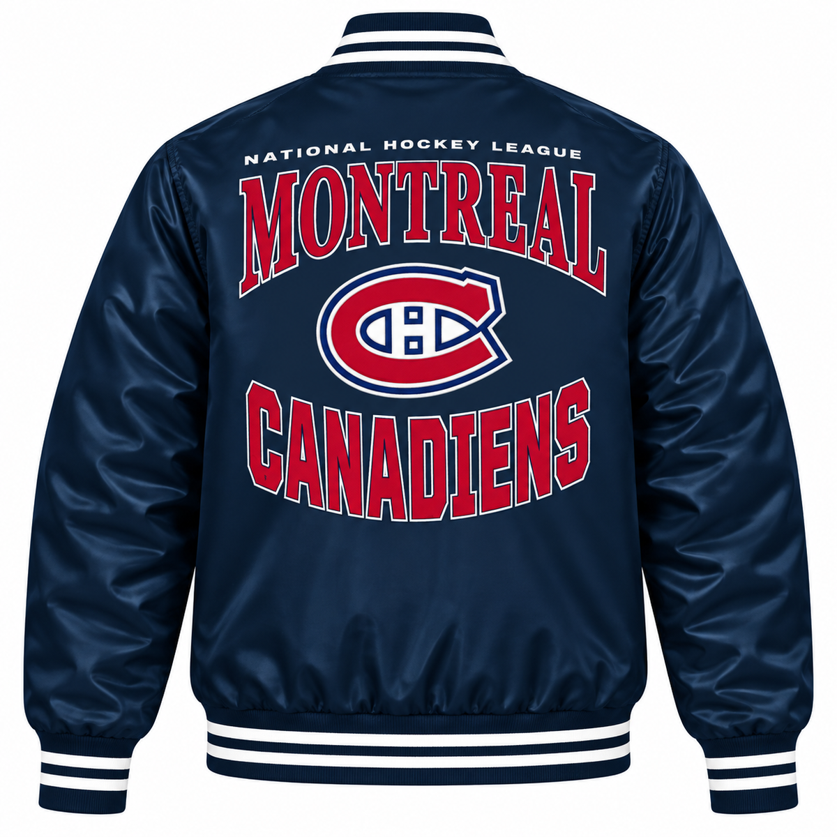 Montreal Canadiens NHL Heavyweight Satin Jacket Back View