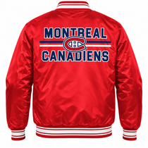 Montreal Canadiens NHL Heavyweight Satin Jacket Back View