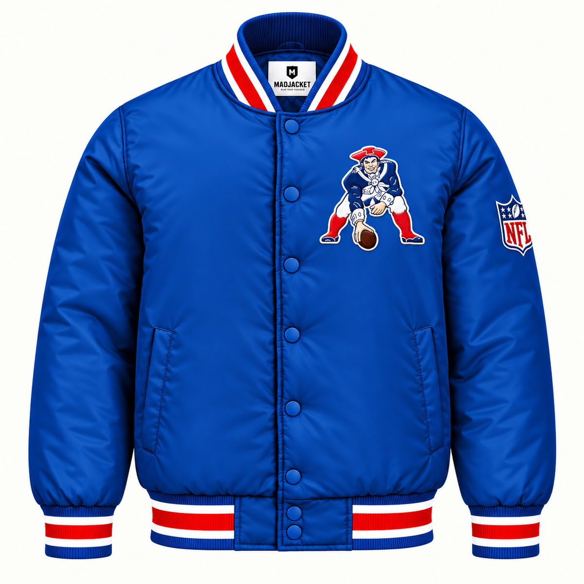 New England Patriots Retro Game Day Heavyweight Satin Jacket