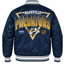 Nashville Predators NHL Heavyweight Satin Jacket Back View