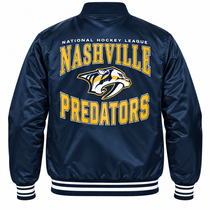 Nashville Predators NHL Heavyweight Satin Jacket Back View