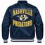 Nashville Predators NHL Heavyweight Satin Jacket Back View