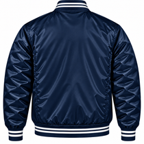 Milwaukee Brewers Navy Heavyweight Satin Jacket