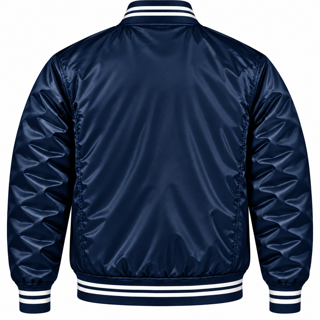Tampa Bay Rays Navy Heavyweight Satin Jacket
