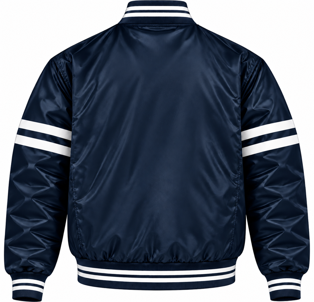Los Angeles Angels Stripe Sleeves Heavyweight Satin Jacket