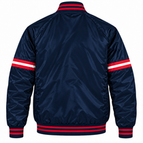 Boston Red Sox Stripe Sleeves Heavyweight Satin Jacket