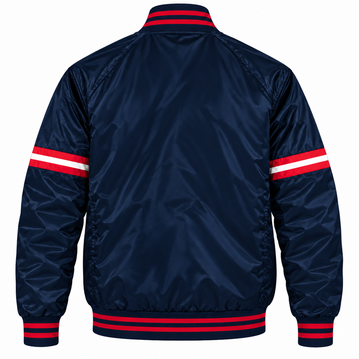 Boston Red Sox Stripe Sleeves Heavyweight Satin Jacket