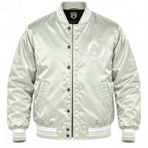New Jersey Devils NHL Heavyweight Satin Jacket Front View