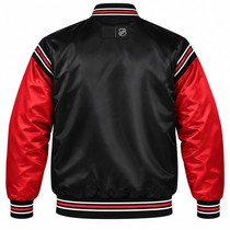 New Jersey Devils Varsity NHL Heavyweight Satin Jacket Back View