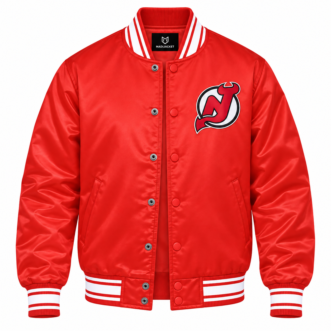 New Jersey Devils Red Heavyweight Satin Jacket Secondary image