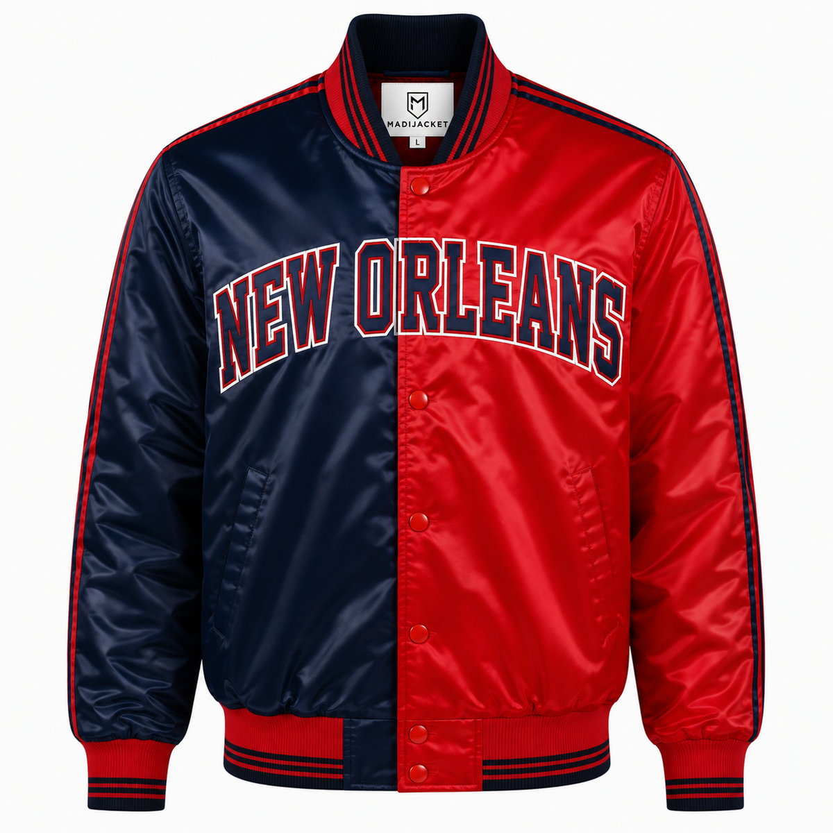 New Orleans Pelicans Heavyweight Satin Fan Jacket Main image