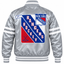 New York Rangers NHL Heavyweight Satin Jacket Back View