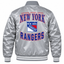 New York Rangers Gray Heavyweight Satin Jacket