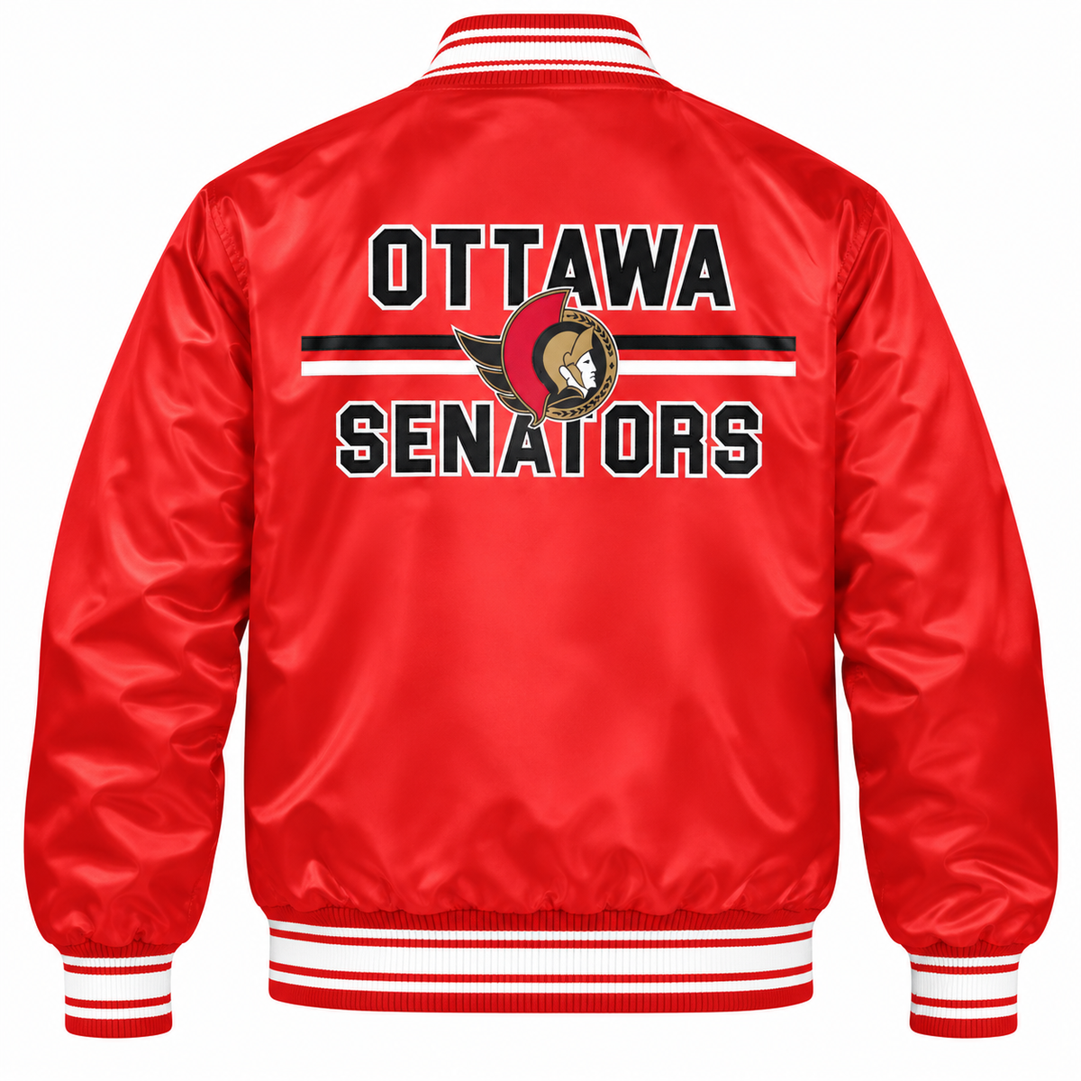 Ottawa Senators NHL Heavyweight Satin Jacket Back View Main image