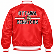 Ottawa Senators NHL Heavyweight Satin Jacket Back View