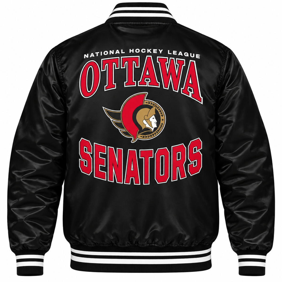 Ottawa Senators NHL Heavyweight Satin Jacket Back View Main image