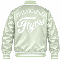 Philadelphia Flyers NHL Heavyweight Satin Jacket Back View