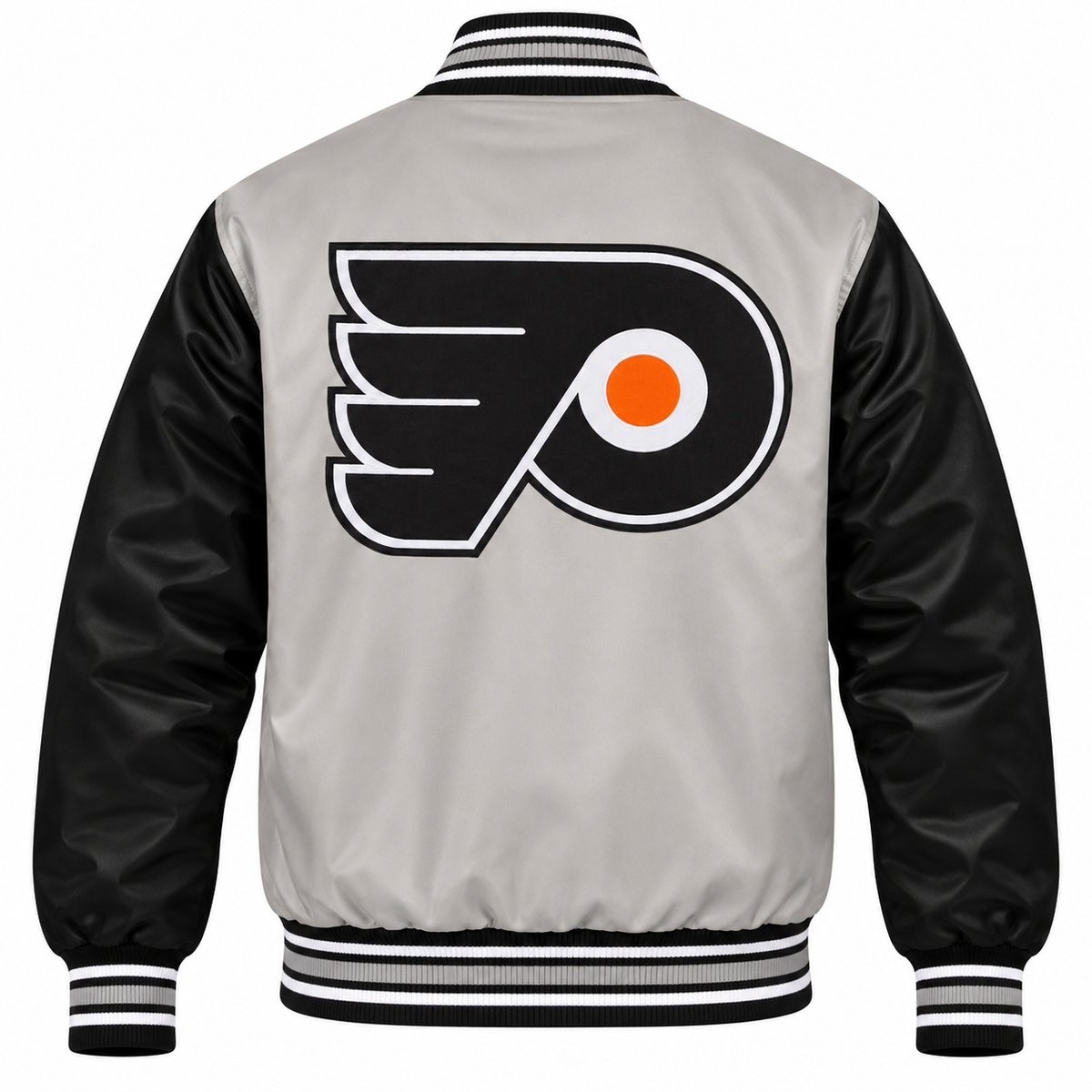 Philadelphia Flyers NHL Heavyweight Satin Jacket Back View