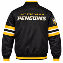 Pittsburgh Penguins NHL Heavyweight Satin Jacket Back View