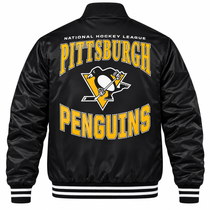 Pittsburgh Penguins NHL Heavyweight Satin Jacket Back View