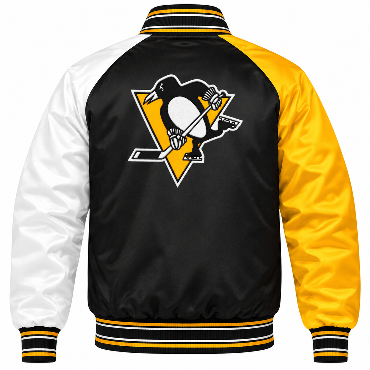 Pittsburgh Penguins NHL Heavyweight Satin Jacket Back View