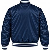 LA Dodgers Navy Heavyweight Satin Jacket