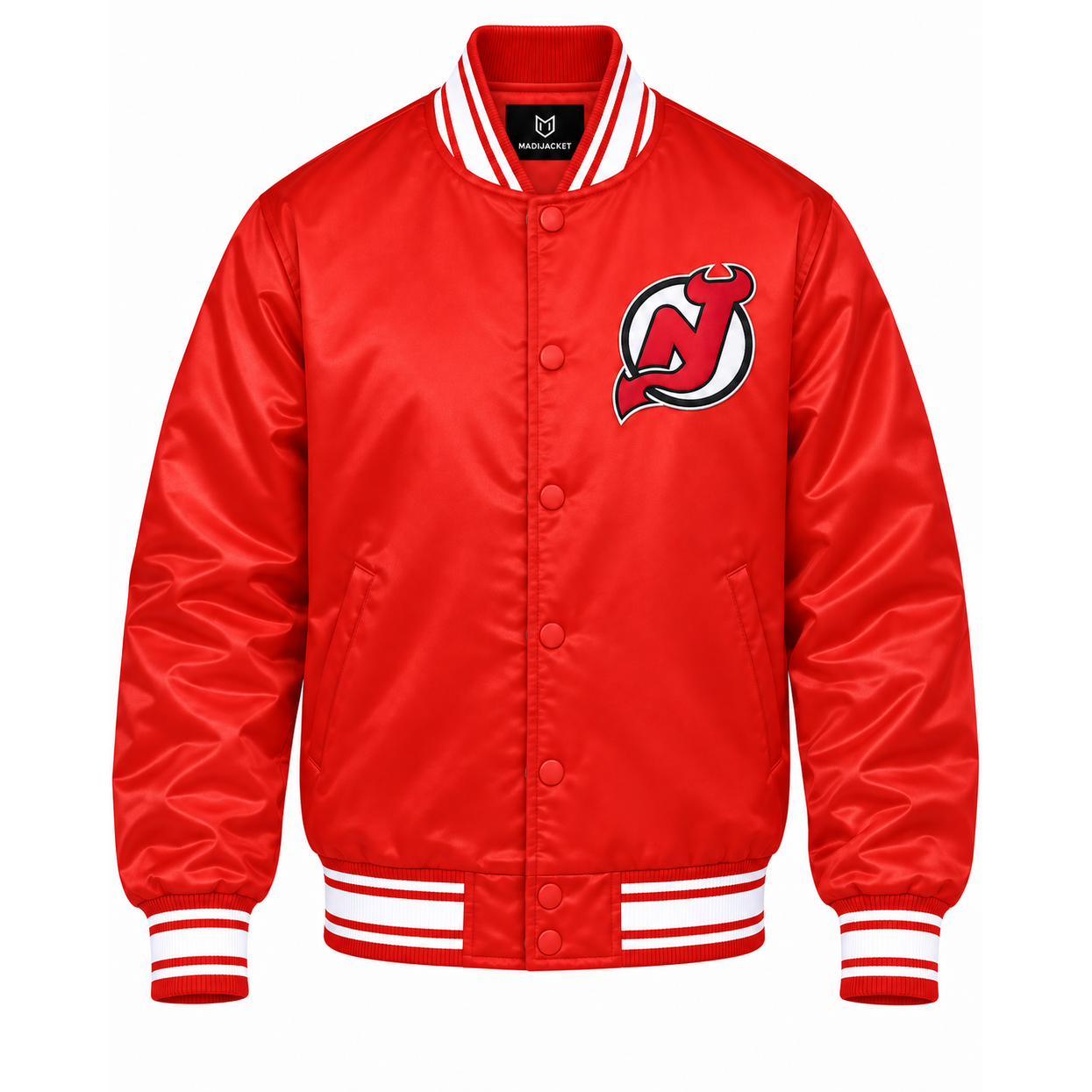 New Jersey Devils Red Heavyweight Satin Jacket Secondary image