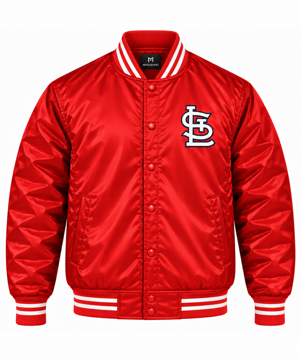 St. Louis Cardinals Red Heavyweight Satin Jacket