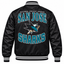 San Jose Sharks NHL Heavyweight Satin Jacket Back View