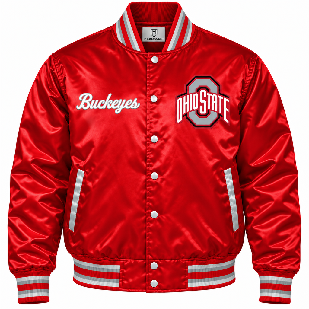 Ohio State Buckeyes Heavyweight Satin Jacket