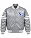 Kansas City Stripe Sleeves Heavyweight Satin Jacket