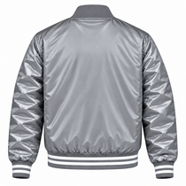 New York Rangers Gray Heavyweight Satin Jacket