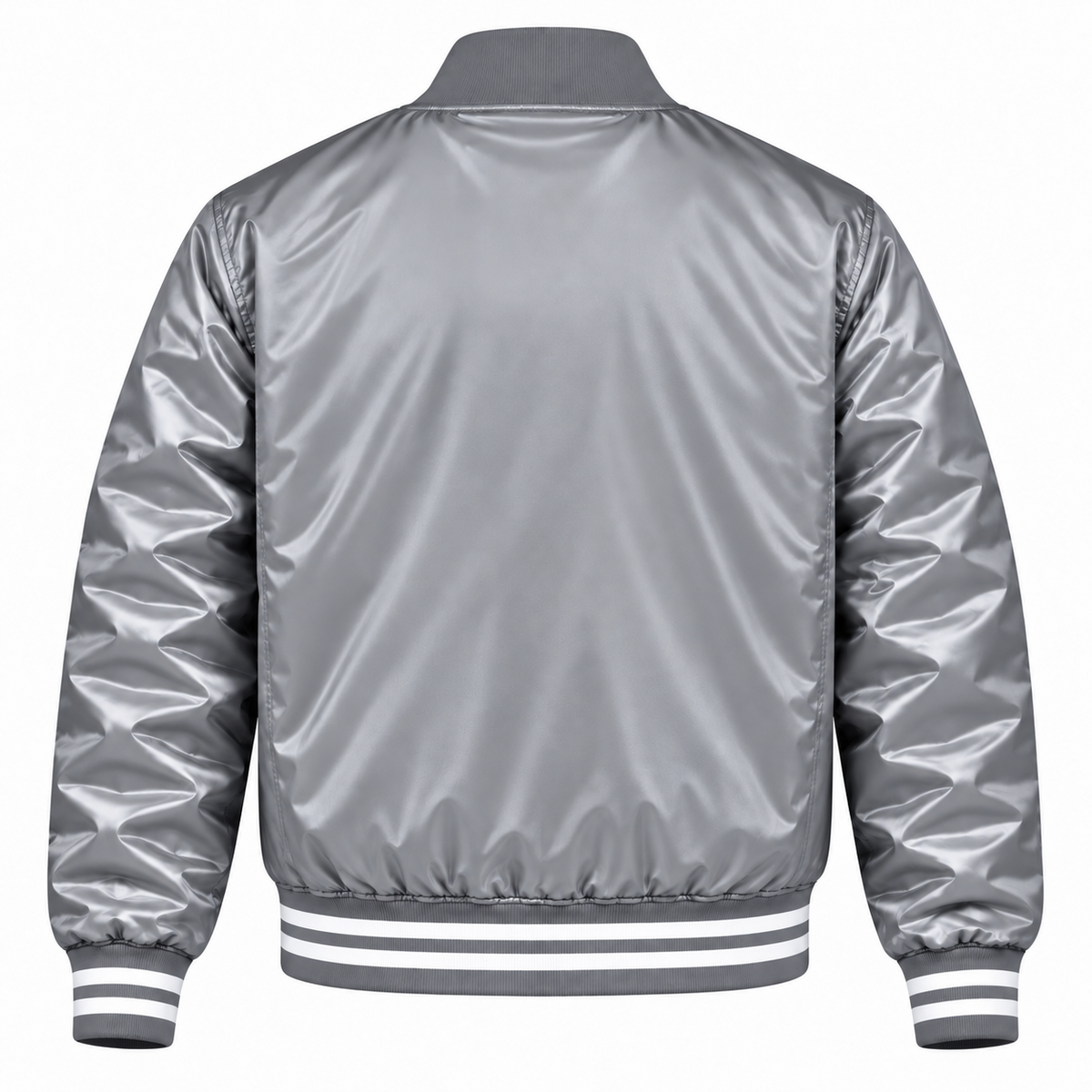 New York Rangers Gray Heavyweight Satin Jacket