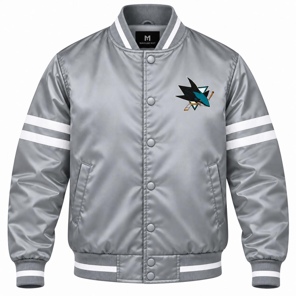 San Jose Sharks Team Graphic Heavyweight Satin Jacket