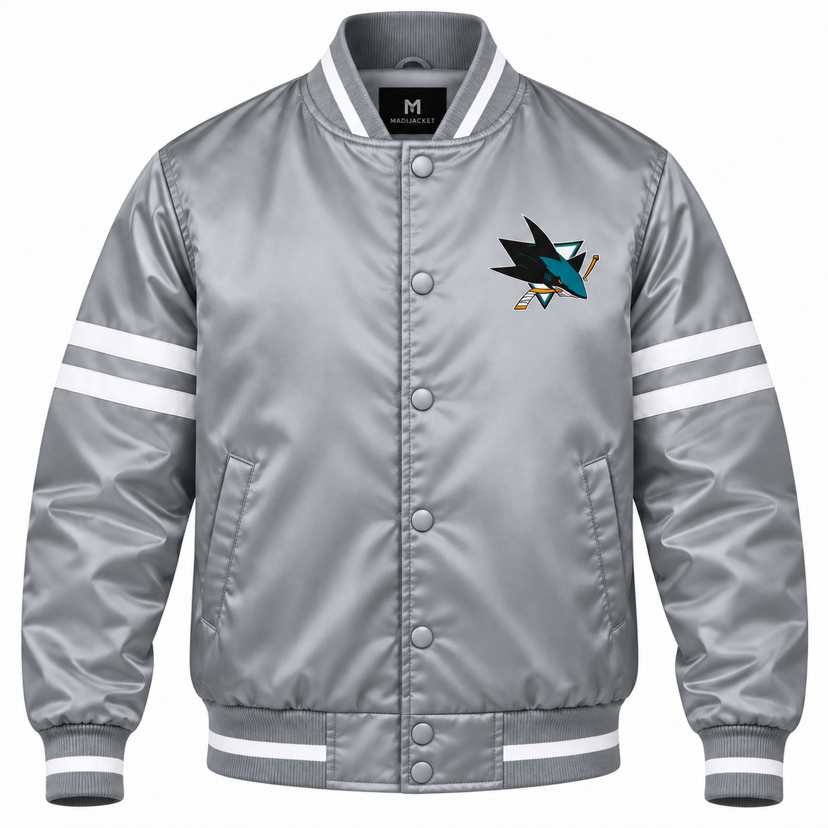 San Jose Sharks Team Graphic Heavyweight Satin Jacket
