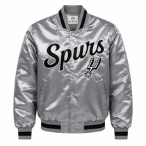 San Antonio Spurs Heavyweight Satin Fan Jacket with classic basketball-inspired styling