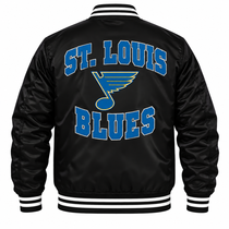 St. Louis Blues NHL Heavyweight Satin Jacket Back View