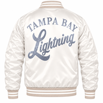 Tampa Bay Lightning NHL Heavyweight Satin Jacket Back View