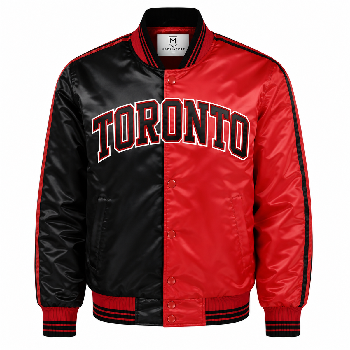 Toronto Raptors Heavyweight Satin Fan Jacket with bold basketball-inspired styling