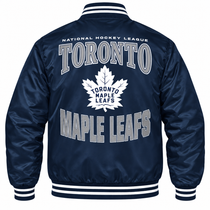 Toronto Maple Leafs NHL Heavyweight Satin Jacket Back View