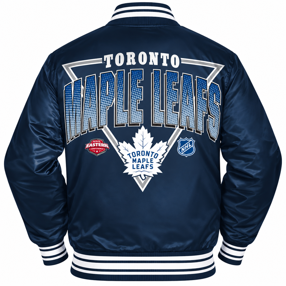 Toronto Maple Leafs NHL Heavyweight Satin Jacket Back View Main image