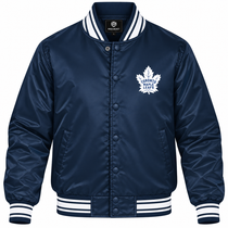 Toronto Maple Leafs NHL Heavyweight Satin Jacket Front View